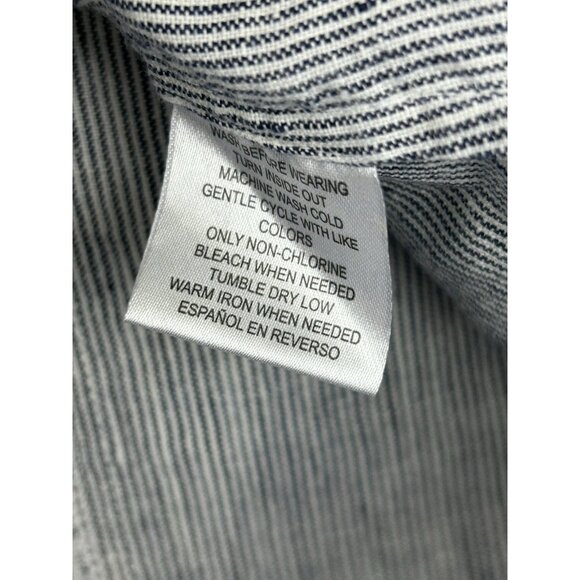 Charter Club Women's XL 100% Linen Blend Button Front Chambray Cardigan Gray - Picture 7 of 16